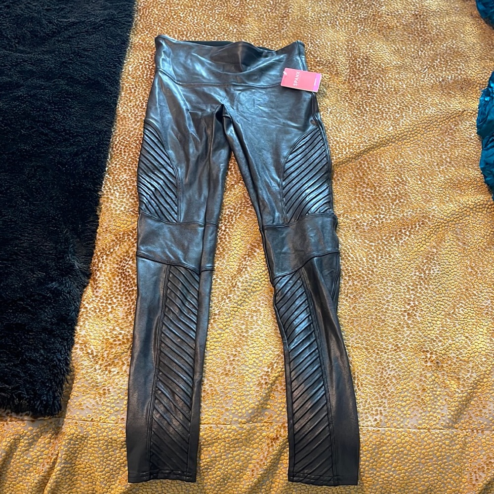 Leather SPANX leggings